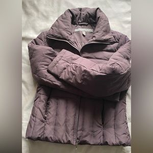 N0067 Kenneth Cole Reaction Down Filled Puffer Jacket Women Medium Zippered Med